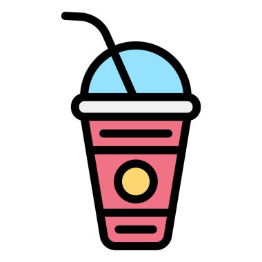 Yumuşak içecek Vektör Simgesi Tasarım İllüstrasyonu