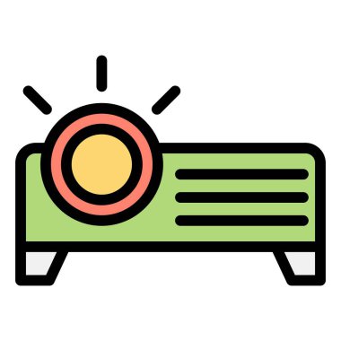 Projektör Vektör Simgesi Tasarım İllüstrasyonu