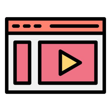 Web tarayıcı Vektör Simgesi Tasarım İllüstrasyonu