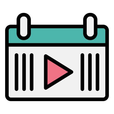 Takvim Vektörü Simgesi Tasarım İllüstrasyonu