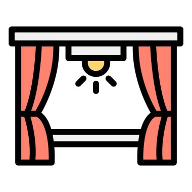 Sahne Vektörü Simgesi Tasarım İllüstrasyonu