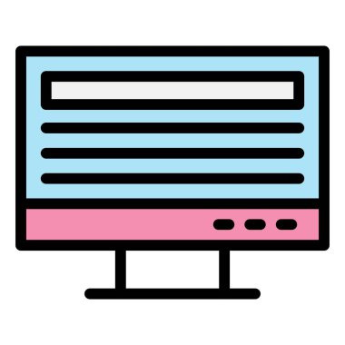 Çevrimiçi Vektör Simgesi Tasarım İllüstrasyonu