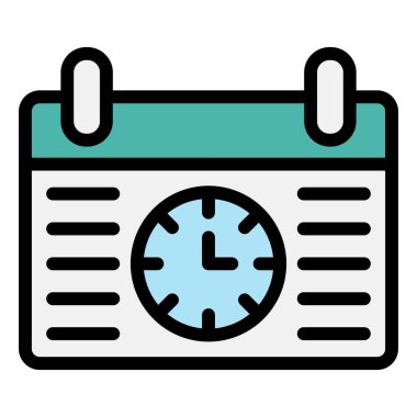 Saat Vektörü Simgesi Tasarım İllüstrasyonu