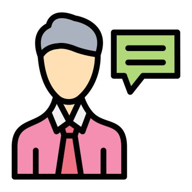 Danışman Vektör Simgesi Tasarım İllüstrasyonu