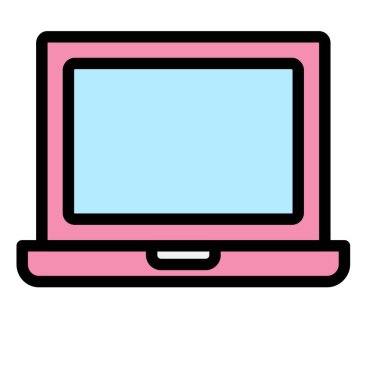 Laptop Vektör Simgesi Tasarım Çizimi