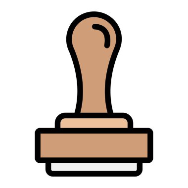 Pul Vektörü Simgesi Tasarım İllüstrasyonu