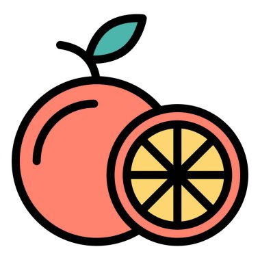 Turuncu Vektör Simgesi Tasarım Çizimi