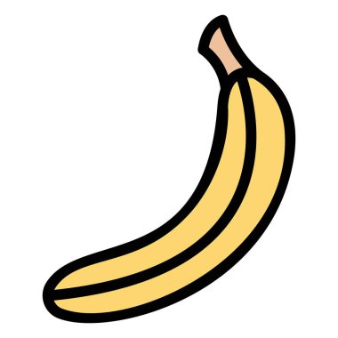 Muz Vektörü Simgesi Tasarım İllüstrasyonu