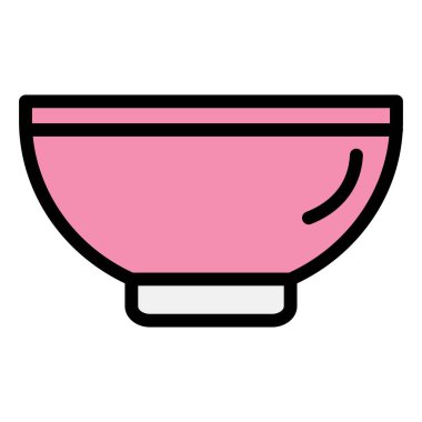 Bowl Vektör Simgesi Tasarım İllüstrasyonu