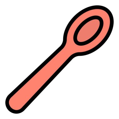 Kaşık Vektörü Simgesi Tasarım İllüstrasyonu