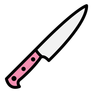 Bıçak Vektörü Simgesi Tasarım İllüstrasyonu