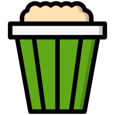 Atıştırmalık Vektör Simgesi Tasarım Çizimi