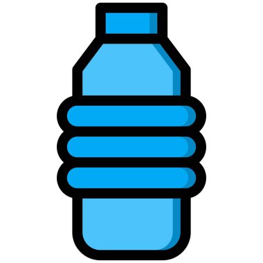 Su Şişesi Vektör Simgesi Tasarım Çizimi