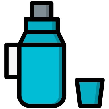 Termos Vektör Simgesi Tasarım Çizimi