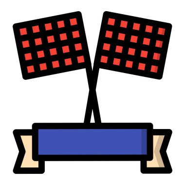 Bayrak Vektörü Simgesi Tasarım İllüstrasyonu