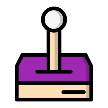 Joystick Vektör Simgesi Tasarım Çizimi