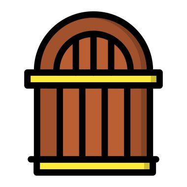 Kapı Vektörü Simgesi Tasarım İllüstrasyonu