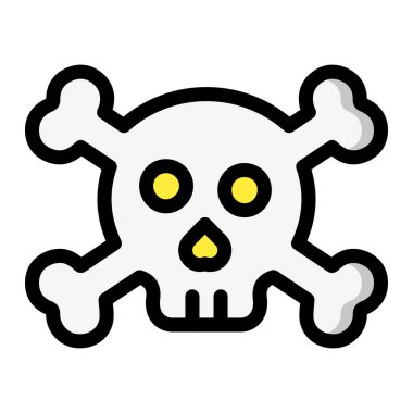 Kurukafa Vektörü Simgesi Tasarım İllüstrasyonu