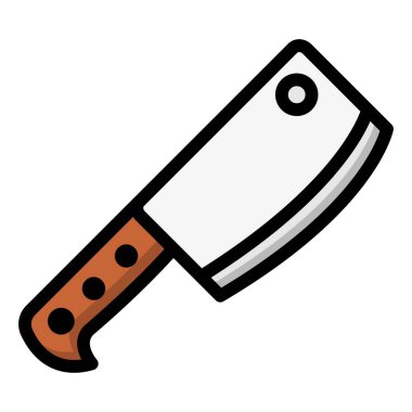 Kasap Vektör Simgesi Tasarım Çizimi