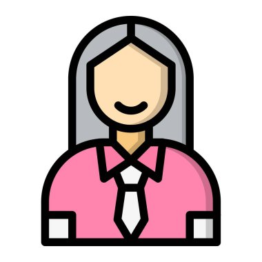 Kadın satıcı Vektör Simgesi Tasarım İllüstrasyonu