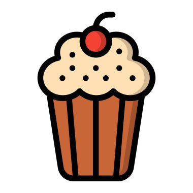 Cup Pasta Vektörü Simgesi Tasarımı