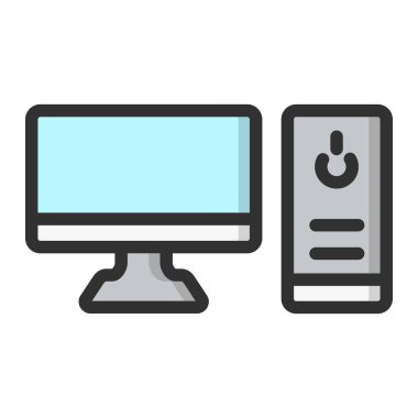 Bilgisayar Vektörü Simgesi Tasarım İllüstrasyonu