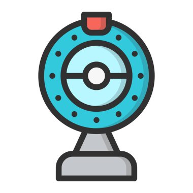 Web Kamerası Vektör Simgesi Tasarım İllüstrasyonu