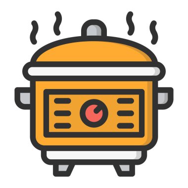 Pirinç Fırını Vektör Simgesi Tasarım İllüstrasyonu