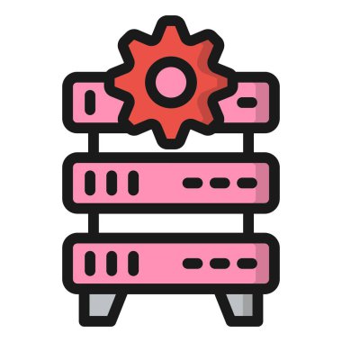 Sunucu Trafik Vektörü Simgesi Tasarım İllüstrasyonu