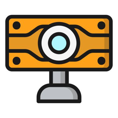 Webcam Vektör Simgesi Tasarım İllüstrasyonu