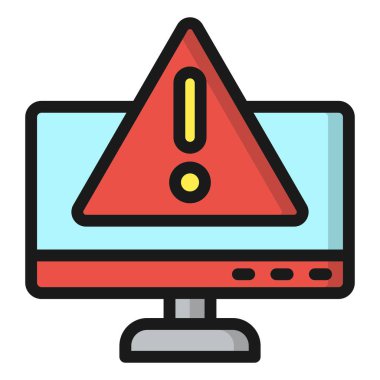 Dikkat Vektör Simgesi Tasarım İllüstrasyonu