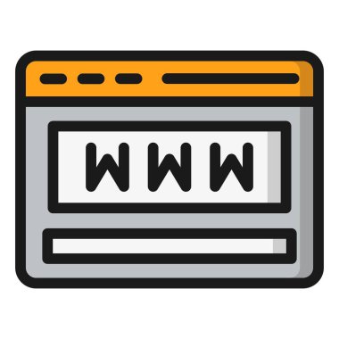 Web Sitesi Vektör Simgesi Tasarım İllüstrasyonu