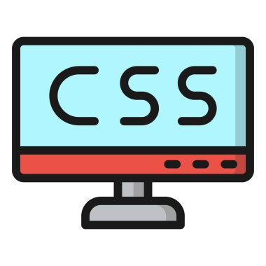 CSS Vektör Simgesi Tasarım İllüstrasyonu