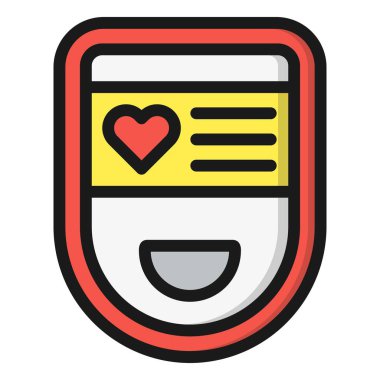 Oksimetre Vektör Simgesi Tasarım İllüstrasyonu