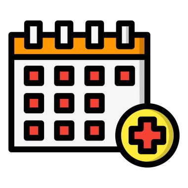Takvim Vektörü Simgesi Tasarım İllüstrasyonu