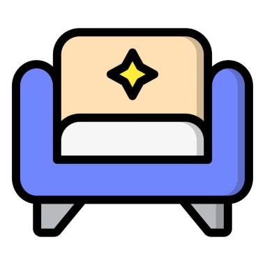 Kol Koltuğu Vektörü Simgesi Tasarım İllüstrasyonu