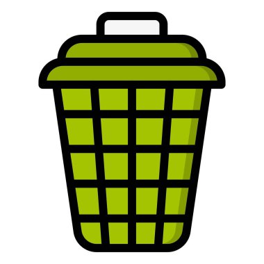 Çamaşır Sepeti Vektör Simgesi Tasarım İllüstrasyonu