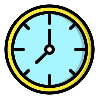 Duvar Saati Vektör Simgesi Tasarım İllüstrasyonu