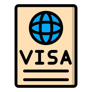 Visa Vector Simgesi Tasarım İllüstrasyonu