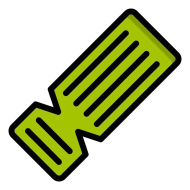 Bilet Vektörü Simgesi Tasarım İllüstrasyonu