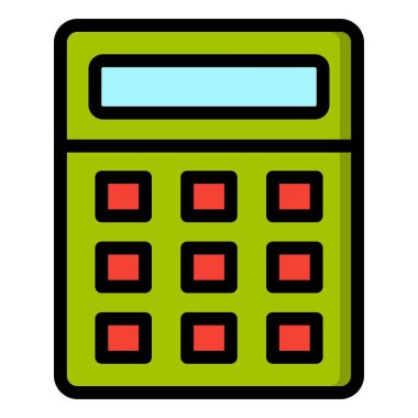 Hesap Makinesi Vektör Simgesi Tasarım İllüstrasyonu