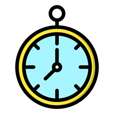 Saat Vektörü Simgesi Tasarım İllüstrasyonu