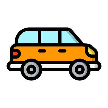 Otomobil Vektör Simgesi Tasarım İllüstrasyonu