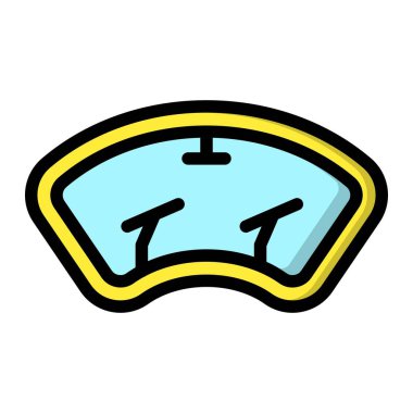 Windscreen Vektör Simgesi Tasarım İllüstrasyonu