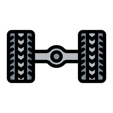 Axle Vektör Simgesi Tasarım İllüstrasyonu