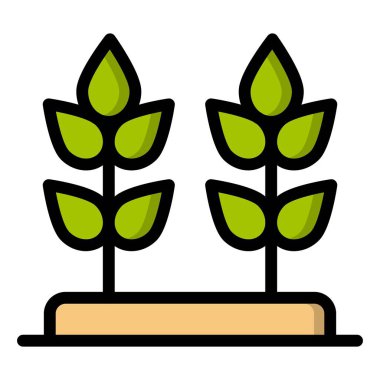 Bitki Vektörü Simgesi Tasarım İllüstrasyonu