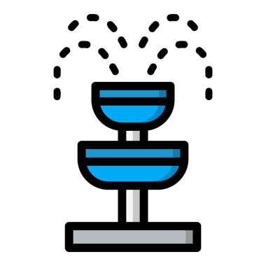 Çeşme Vektörü Simgesi Tasarım İllüstrasyonu