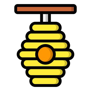 Arı Kovanı Vektör Simgesi Tasarım İllüstrasyonu