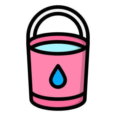 Bucket Vektör Simgesi Tasarım Çizimi