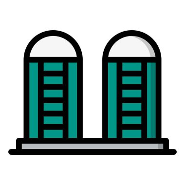 Silo Vektör Simgesi Tasarım İllüstrasyonu